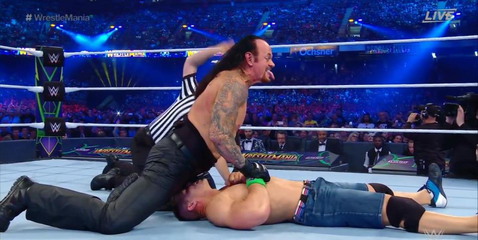 The undertaker John Cena WrestleMania 34