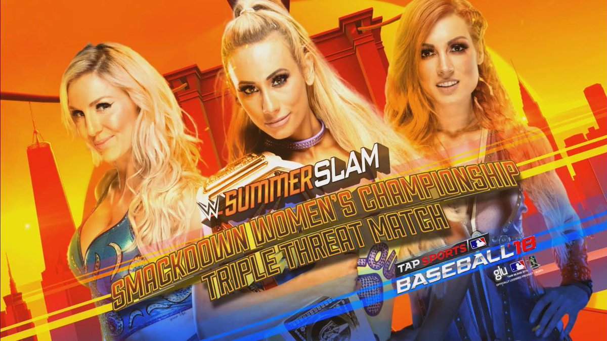 WWE SummerSlam Carmella vs Becky Lynch vs Charlotte Flair