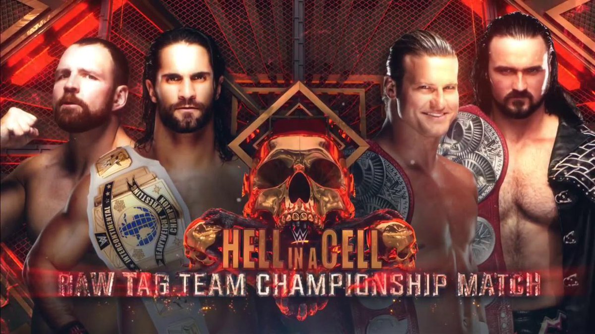 Hell In A Cell Results Dean Ambrose Seth Rollins Drew McIntyre Dolph Ziggler