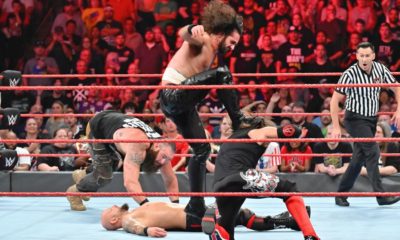 WWE Raw Seth Rollins Braun Strowman Luke Gallows Karl Anderson AJ Styles