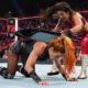 WWE RAW Bayley Hits Becky Lynch With A Chair