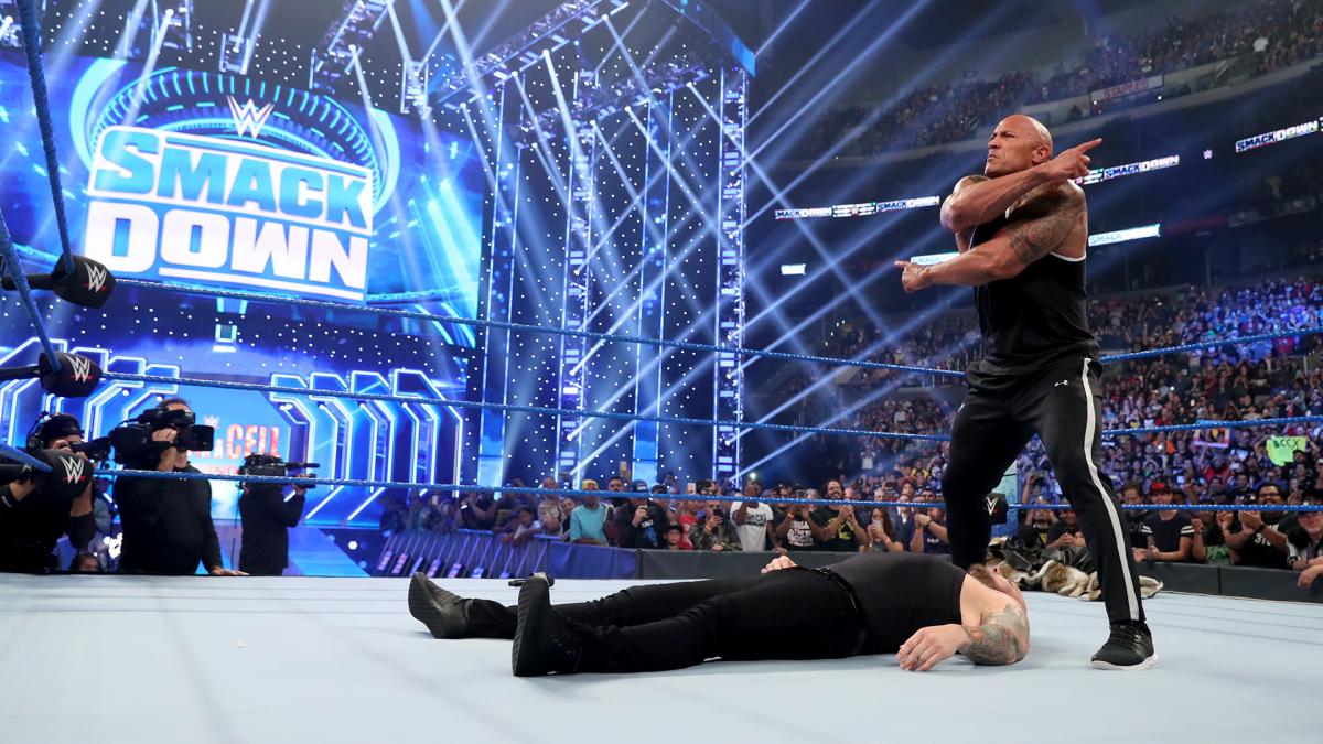WWE Smackdown The Rock People's Elbow Baron Corbin