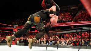 WWE Raw Braun Strowman Kane Table