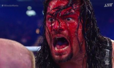 Roman Reigns Bleeds WrestleMania 34