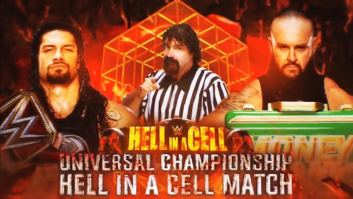 WWE Hell In A Cell Results Roman Reigns Braun Strowman Mick Foley