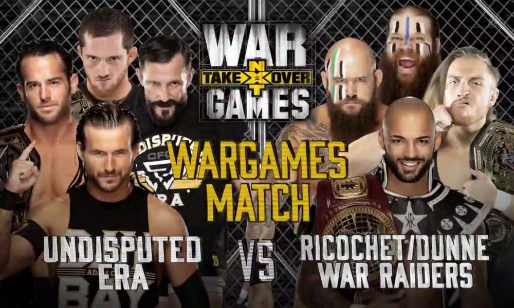 WWE NXT Takeover War Games Undisputed Era Adam Cole Roderick Strong Kyle O'Reilly Bobby Fish War Raiders Ricochet Pete Dunne