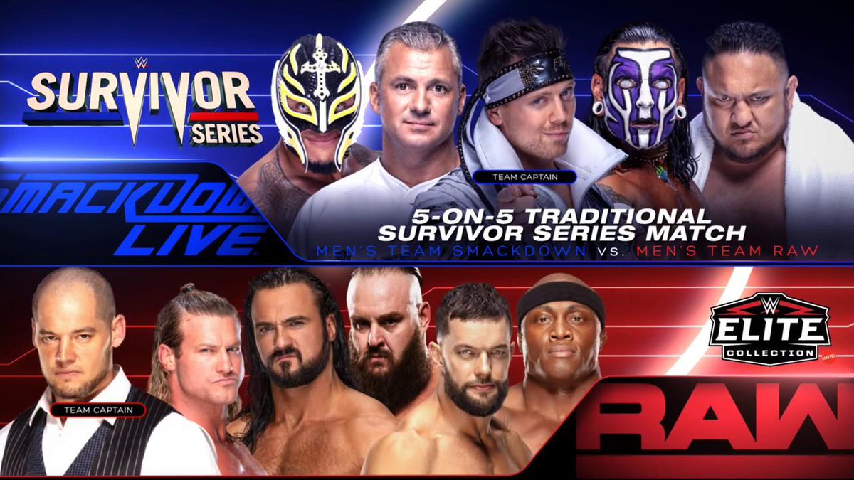WWE Survivor Series 2018 Rey Mysterio Shane McMahon The Miz Jeff Hardy Samoa Joe Baron Corbin Dolph Ziggler DrewMcIntyre Braun Strowman Finn Balor Bobby Lashley