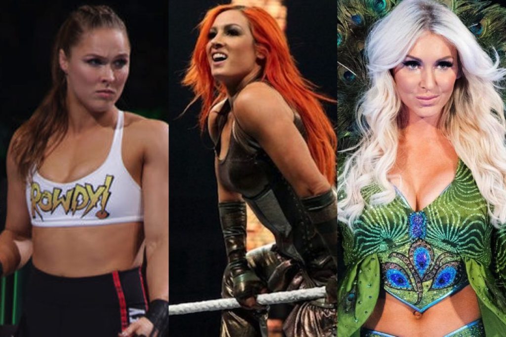 Ronda Rousey Becky Lynch Charlotte Flair