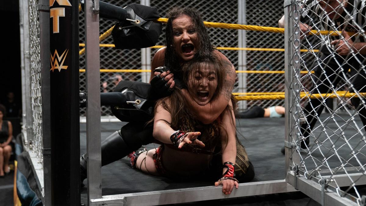 WWE NXT Shayna Baszler Io Shirai Steel CAge