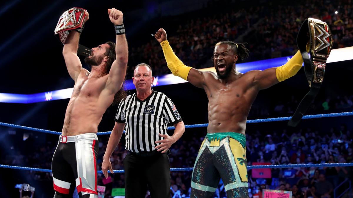 WWE SMackdown Seth Rollins Kofi Kingston