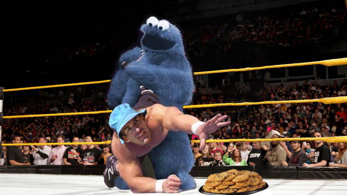 Sesame Street Cookie Monster Wrestling