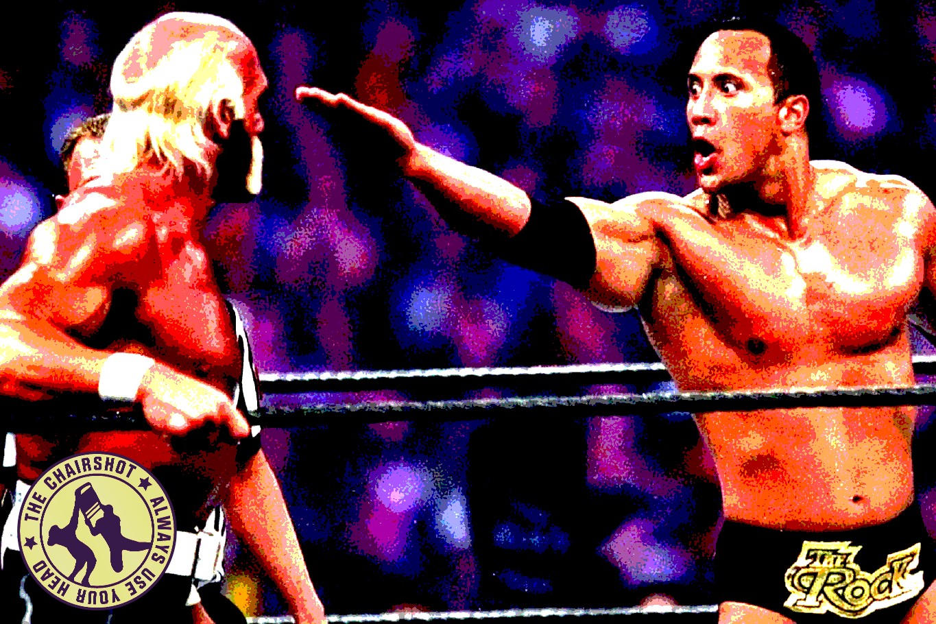 Hollywood Hulk Hogan The Rock WWE WrestleMania 18