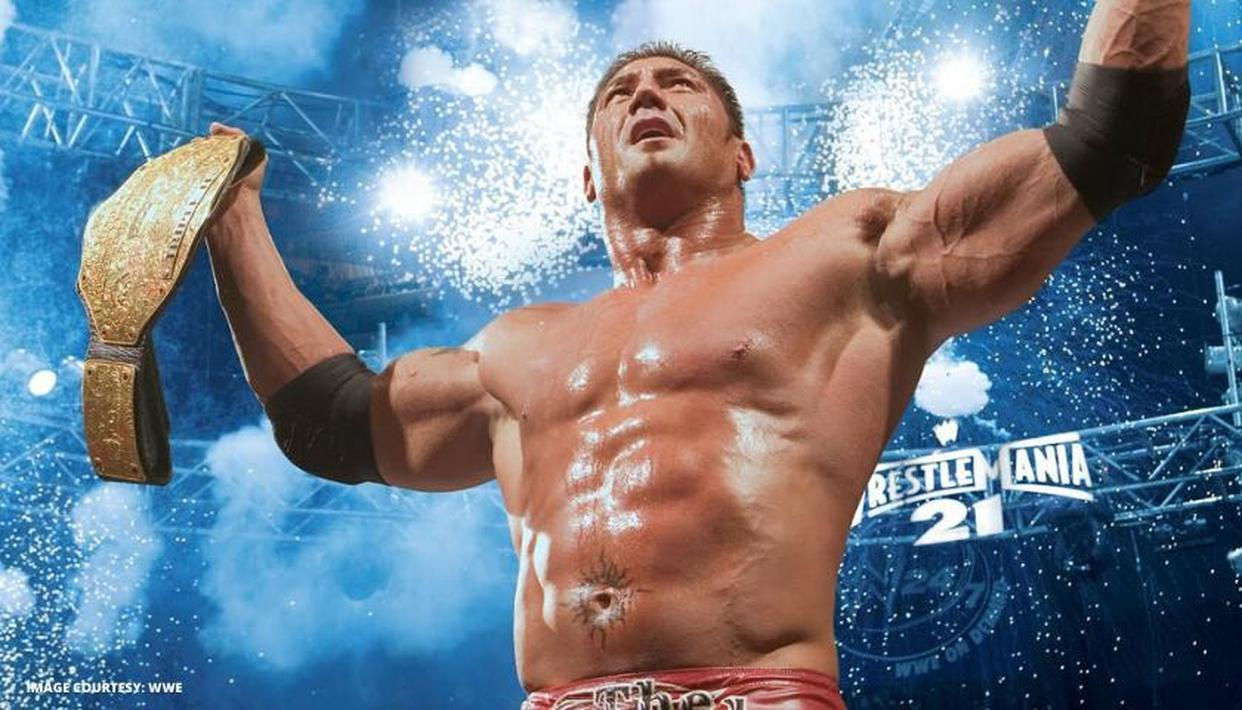 Batista World Heavyweight Champion WWE WrestleMania 21