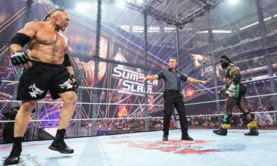 WWE SummerSlam Oba Femi Brock Lesnar Hell In A Cell
